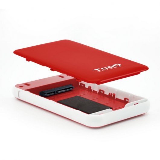 Tooq TQE-2528R Caixa Externa USB 3.1 para Disco Rígido 2.5" SATAIII Vermelha