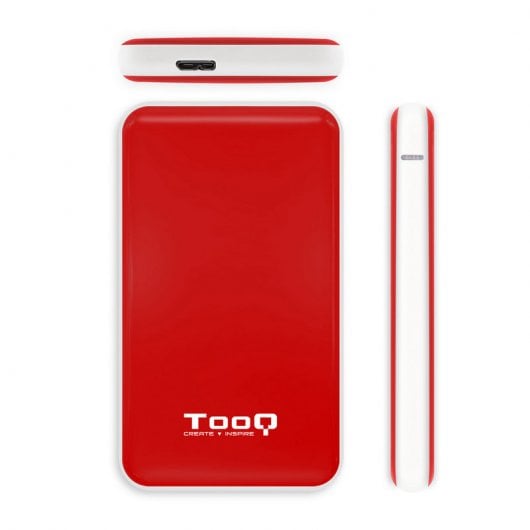 Tooq TQE-2528R Caixa Externa USB 3.1 para Disco Rígido 2.5" SATAIII Vermelha
