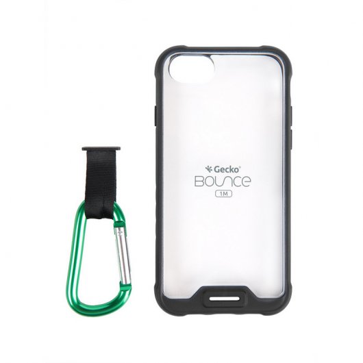 Gecko Bounce 1m Funda Negra/Transparente para Apple iPhone 8