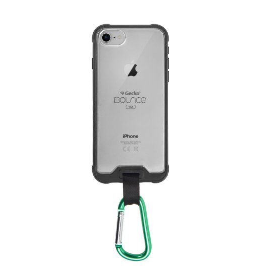 Gecko Bounce 1m Funda Negra/Transparente para Apple iPhone 8