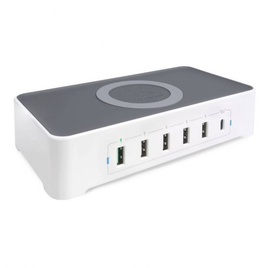 Xtorm Vigor Pro Hub 6 Puertos USB/USB Tipo-C/Quick Charge 3.0 +  Carga Inalámbrica