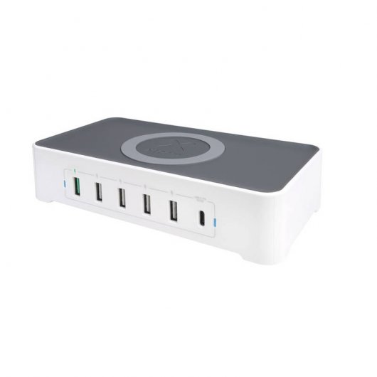 Xtorm Vigor Pro Hub 6 Puertos USB/USB Tipo-C/Quick Charge 3.0 +  Carga Inalámbrica