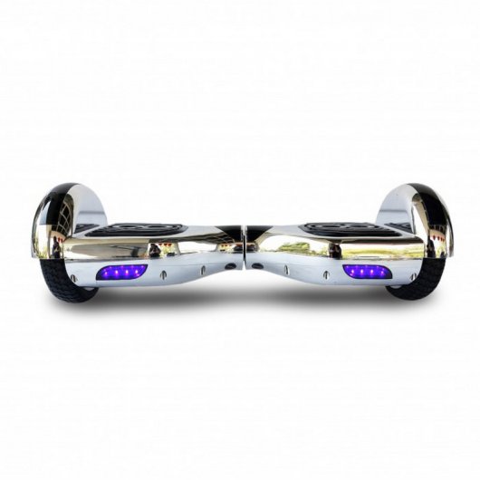 Skateflash K6 Hoverboard Bluetooth Plata Cromado + Hoverkart + Funda