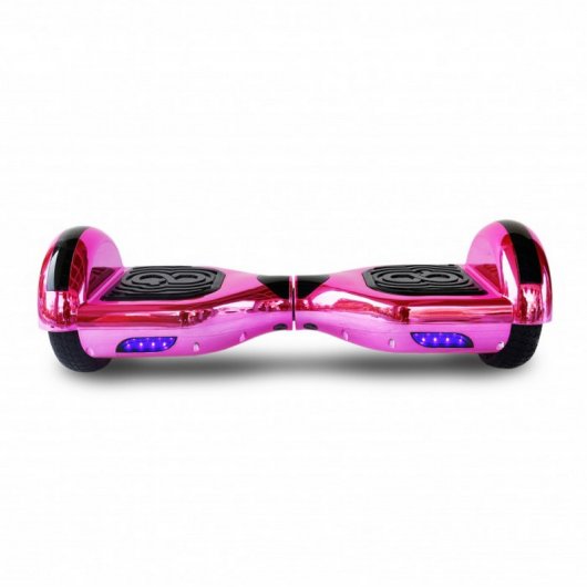 Skateflash K6 Hoverboard Bluetooth Rosa Cromada + Hoverkart + Mala