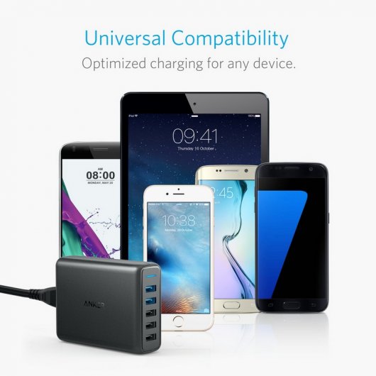 Anker PowerPort Speed 5 Cargador USB 5 Puertos