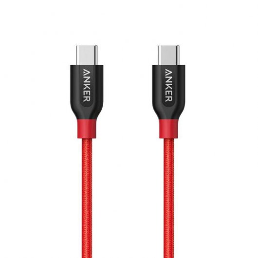 Anker Powerline+ Cable USB-C a USB-C 0.9m Rojo