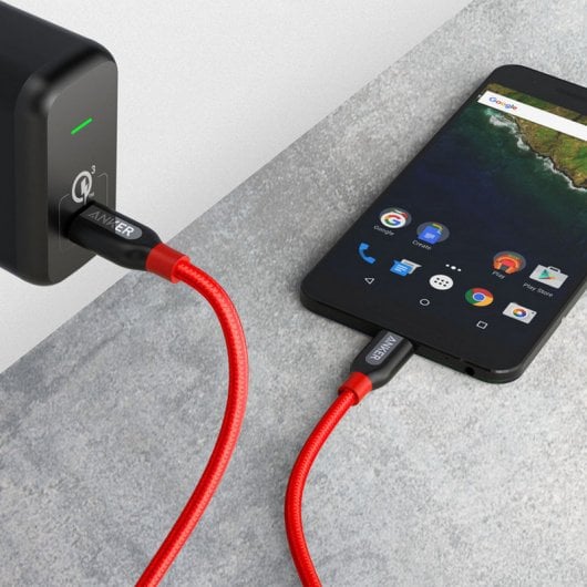 Anker Powerline+ Cable USB-C a USB-C 0.9m Rojo