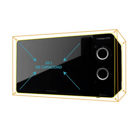 Cecotec ProClean 3030 Microondas 20L 700W Negro
