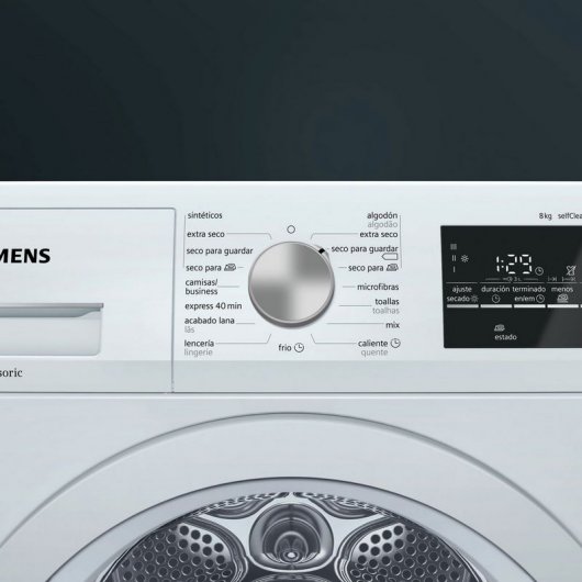 Siemens WT47G429ES Secadora Bomba de Calor de Carga Frontal 8Kg A++ Blanca