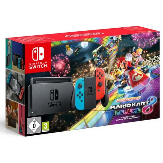 Nintendo Switch Azul Neon/Rojo Neon + Mario Kart 8 Deluxe