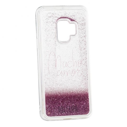 Dulceida Glitter Funda Purpurina Fucsia para Samsung S9