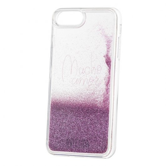 Dulceida Glitter Funda Purpurina Fucsia para iPhone 6 Plus/7 Plus/8 Plus
