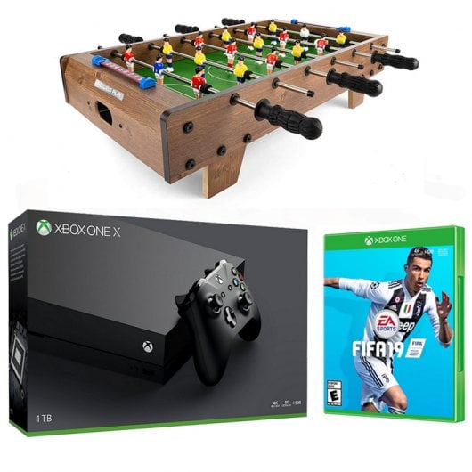 Microsoft Xbox One X 1TB + FIFA 19 + TableTop Football Futbolín de Mesa