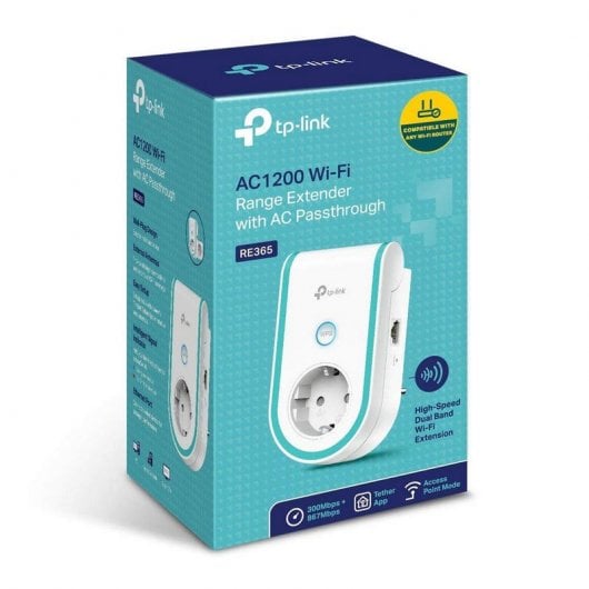 TP-Link RE365 Repetidor Wi-Fi/Amplificador AC1200 Dual Band Enchufe Incorporado