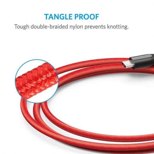 Anker PowerLine+ Cable Micro USB a USB 1.8m Rojo