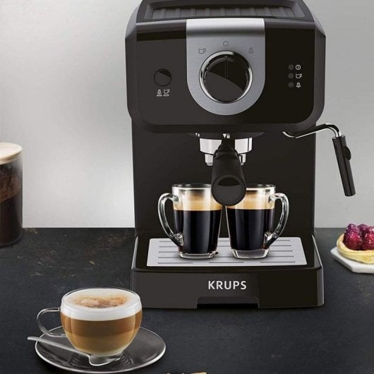 Cafetera Espresso Krups Opio XP3208 1,5L 15 bars avec buse vapeur cappuccino