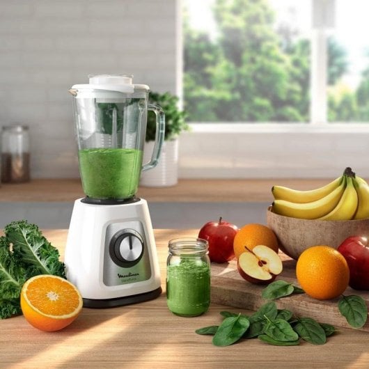 Moulinex Blendforce LM430110 Frullatore da Tavolo 800W, Vetro 1,75 L, Bianco