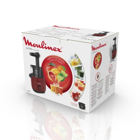 Moulinex Juice ZU150510 Licuadora de Prensado en Frío 150W Roja