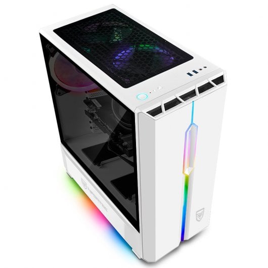 Nfortec Antares USB 3.0 Cristal Templado RGB Blanca