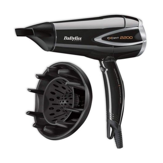 Sèche-cheveux avec Diffuseur BaByliss Expert 2200 2200W 3 Températures 2 Vitesses Accessoires Noir