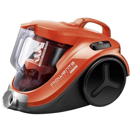 Rowenta Compact Power Cyclonic Classic Aspiradora sin Bolsa 700W Negro/Naranja