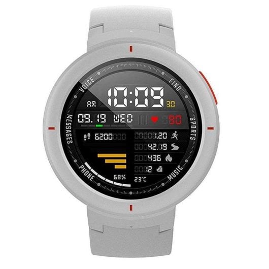 Amazfit Verge Bluetooth GPS 43mm Super AMOLED Branco Resistente à Água IP68 Monitor Cardíaco