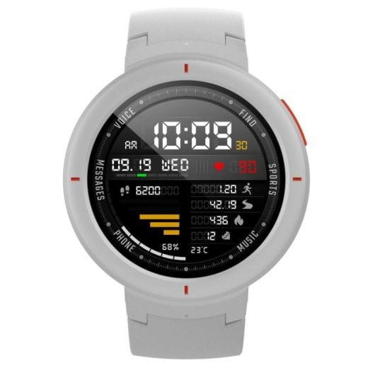 Amazfit Verge Bluetooth GPS 43mm Super AMOLED Branco Resistente à Água IP68 Monitor Cardíaco