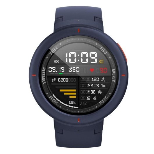 Amazfit Verge Bluetooth GPS 43mm Super AMOLED Azul IP68 Pulsómetro Sono GPS GLONASS