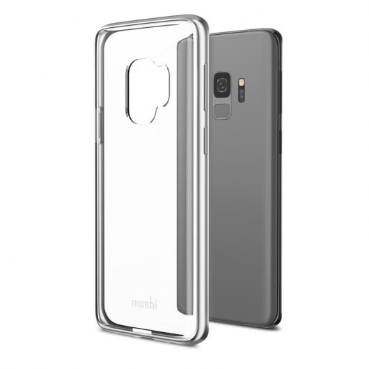 Moshi Vitros Funda Transparente/Plata para Samsung Galaxy S9