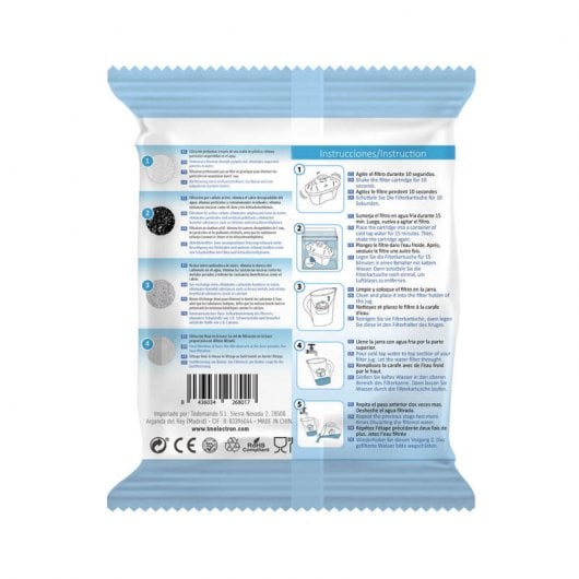 Recambio Filtro Depurador Compatible con Jarras Brita Pack 4 Unidades