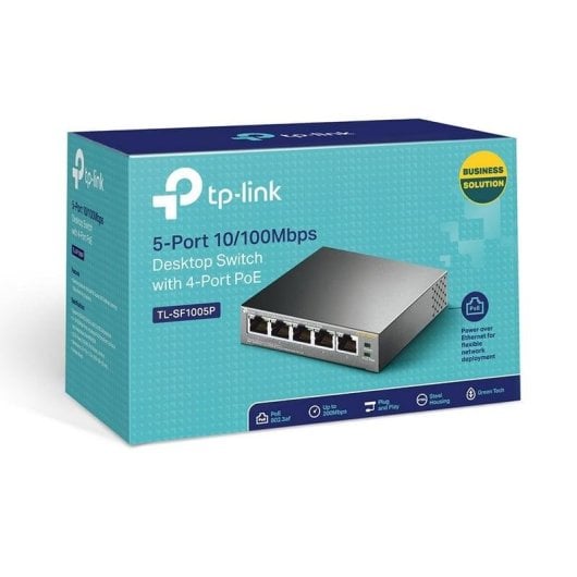 Switch TP-Link TL-SF1005P 5 porte 10/100Mbps 4 PoE desktop unmanaged