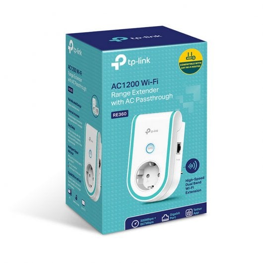 TP-Link RE360 Extensor de Cobertura Wi-Fi AC1200 con Enchufe Incorporado