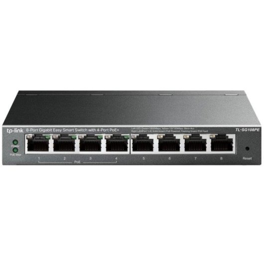 TP-Link TL-SG108PE Switch 8 Portas Gigabit 4 PoE+ Gestável L2