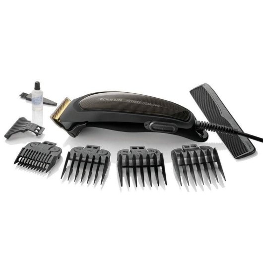 Tondeuse Homme Taurus Mithos Titanium avec fil 4 longueurs 4 sabots Lames Titane