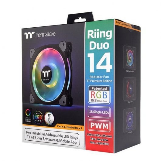 Thermaltake Riing Duo 14 RGB Radiator Fan TT Premium Edition