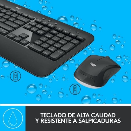 Combinazione tastiera e mouse wireless avanzati Logitech MK540