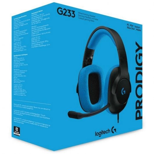 Logitech G233 Prodigy Auriculares Gaming Multiplataforma Negro/Azul