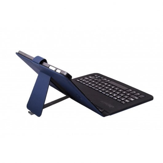 SilverHT Bookcase Wave Funda con Teclado Bluetooth Azul para Samsung Tab A 10.1" 2016