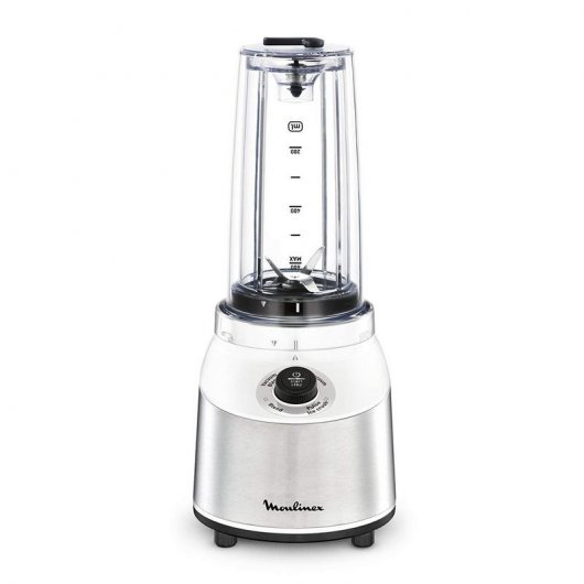 Moulinex FreshBoost LM180110 Batidora de Vaso + Botella para Llevar 800W Blanca