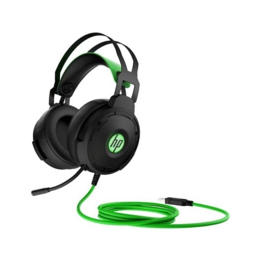 Auricolari HP Pavilion 600 con filo USB Gaming 7.1 Surround Microfono LED Nero Verde
