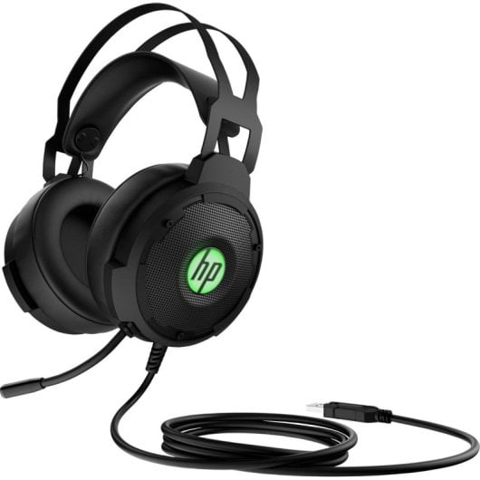 Auricolari HP Pavilion 600 con filo USB Gaming 7.1 Surround Microfono LED Nero Verde