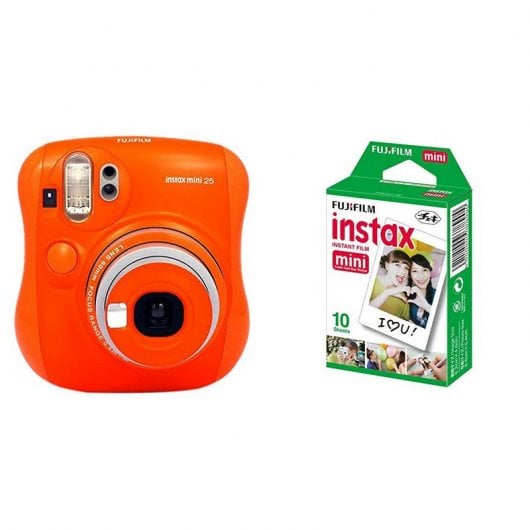 Fujifilm Instax Mini 25 Cámara Instantánea + 1 Paquete de Películas Fotográficas