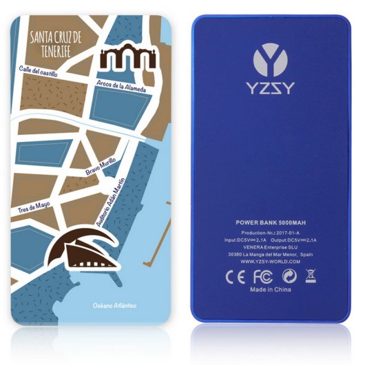 YZSY Cities Of The World Powerbank 5000mAh Santa Cruz