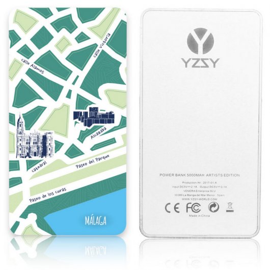 YZSY Cities Of The World Powerbank 5000mAh Malaga