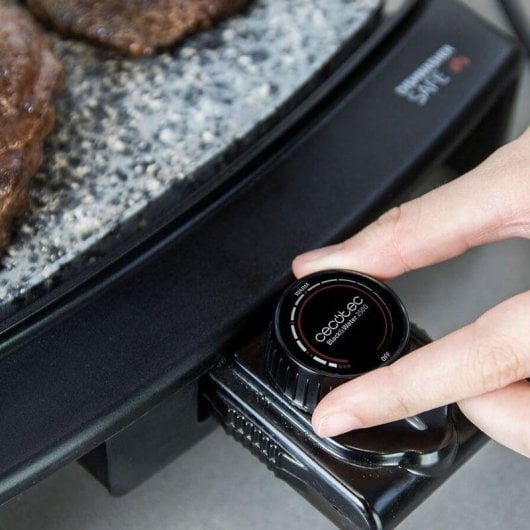 Parrilla Cecotec Rock&Water 2500 elektrische Grillplatte 2150W Antihaft Stein abnehmbares Kabel