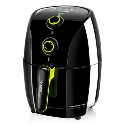 Heißluftfritteuse Cecotec Cecofry Compact Rapid Black 1,5 L 2000W mit Thermostat und Rezeptbuch