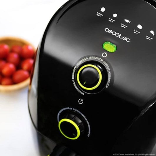 Heißluftfritteuse Cecotec Cecofry Compact Rapid Black 1,5 L 2000W mit Thermostat und Rezeptbuch