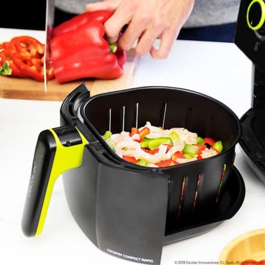 Heißluftfritteuse Cecotec Cecofry Compact Rapid Black 1,5 L 2000W mit Thermostat und Rezeptbuch