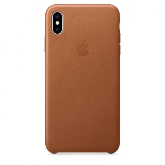 Apple Funda Piel Marrón Caramelo para iPhone XS Max