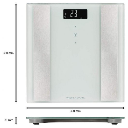 ProfiCare PW 3007 Báscula de Baño Digital con Análisis Corporal Blanco